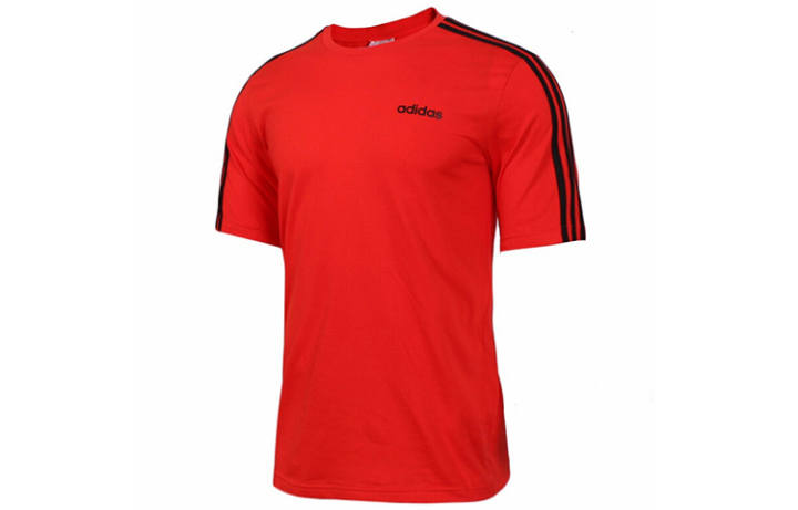 Adidas Adidas T Shirts Men's Red Crew Neck Moderate Straight Fit