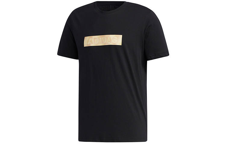 Adidas Adidas T Shirts Men's Black Crew Neck Moderate Straight Fit