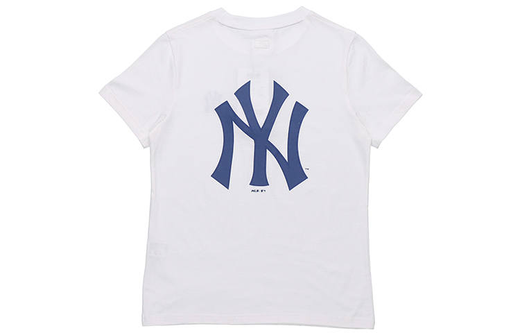 MLB New York Yankees T Shirts Unisex White Crew Neck Moderate