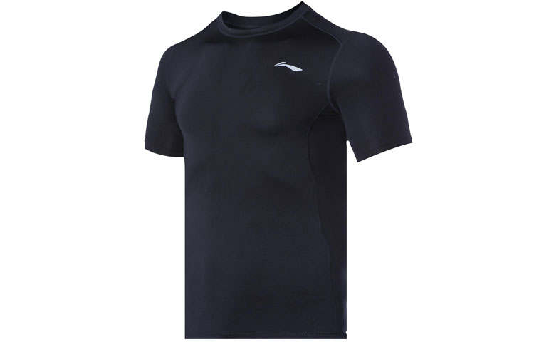 Li-Ning Li Ning T Shirts Men's Crew Neck Moderate Straight Fit