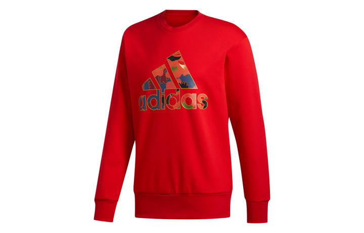 Adidas Adidas Sweatshirts Men's Light Scarlet Crew Neck Moderate Regular