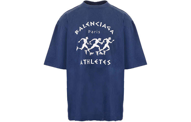 Balenciaga SS21 T Shirt Men's Blue