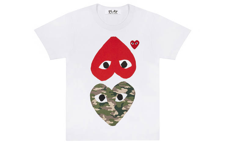 CDG Play CDG Play T Shirts Men's Crew Neck Moderate