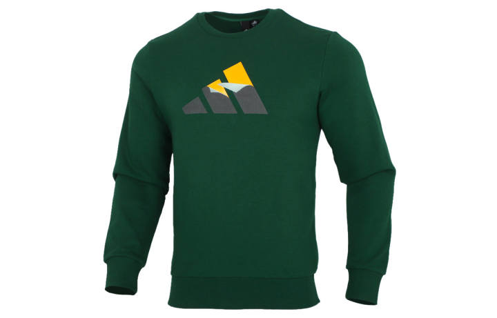 Adidas Adidas Sweatshirts Men's Green Crew Neck Moderate Regular