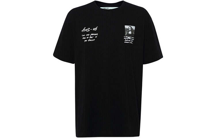 OFF-WHITE OFF WHITE Oversized Monalisa Graphic Print T Shirt