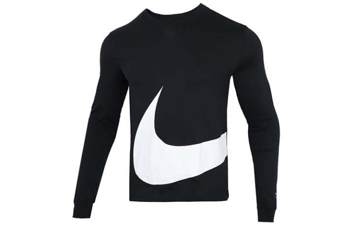 Nike Nike T Shirts Men's Black Crew Neck Moderate Straight Fit