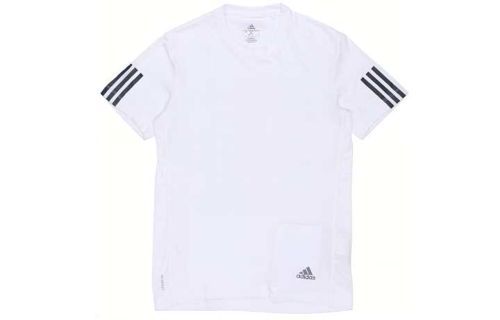 Adidas Adidas T Shirts Men's White Crew Neck Moderate Straight Fit