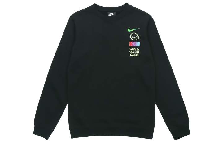 Nike Nike Sweatshirts Men's Black Crew Neck Moderate Regular