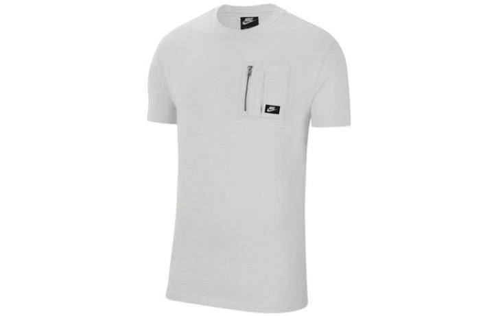 Nike Nike T Shirts Men's Gray Crew Neck Moderate Straight Fit
