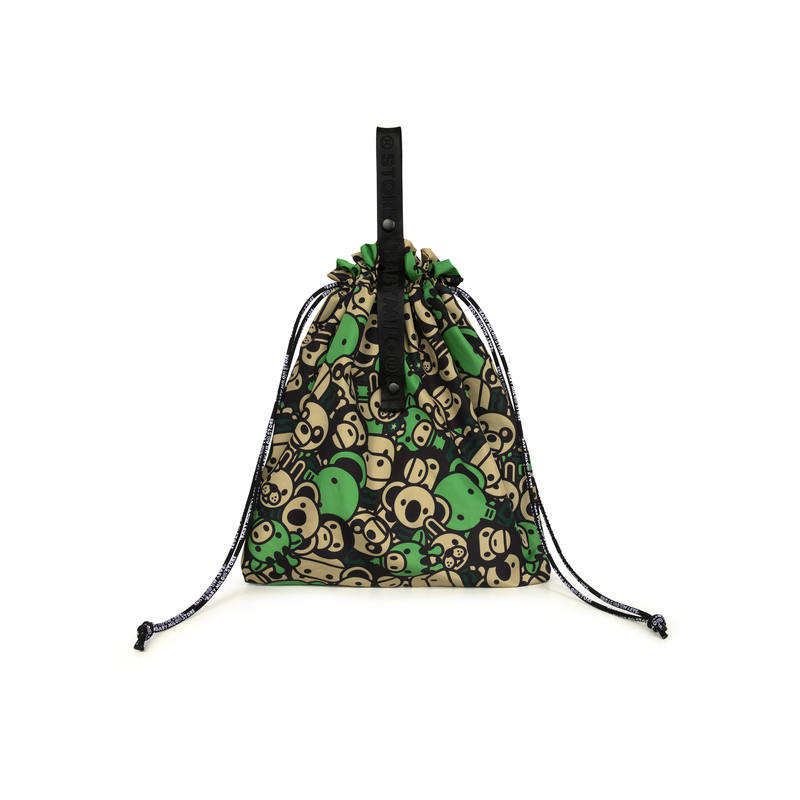 BABY MILO STORE BY A BATHING APE Fabric Travel Storage Bag Unisex Green