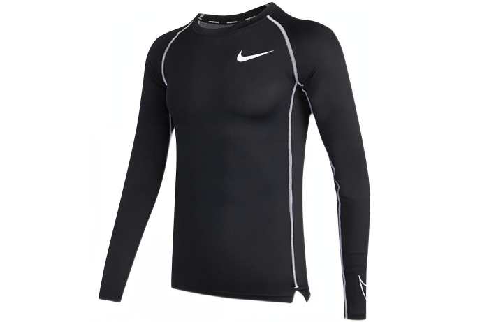 Nike Nike Pro Dri-FIT Men's Print Crewneck Long-Sleeve T-Shirt Black