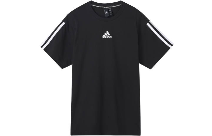 Adidas Adidas T Shirts Men's Black Crew Neck Moderate Straight Fit