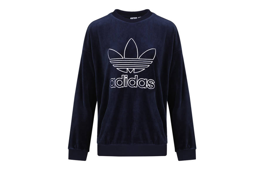 Adidas Originals CREW SWEATSHIRT Sweatshirts Women's Navy Blue Crew Neck Moderate Regular