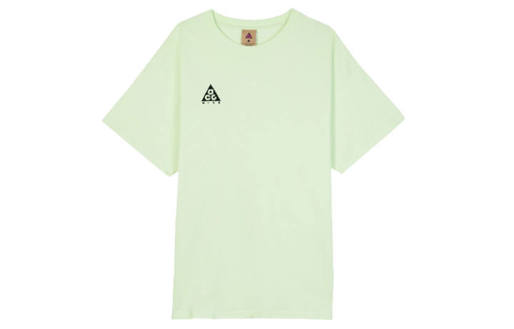 Nike Nike ACG T Shirts Men's Green Yellow Crew Neck Moderate Straight Fit
