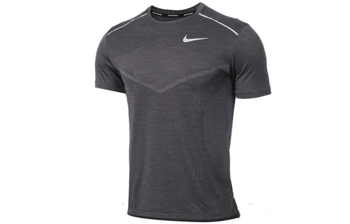 Nike Nike T Shirts Men's Gray Crew Neck Moderate Straight Fit