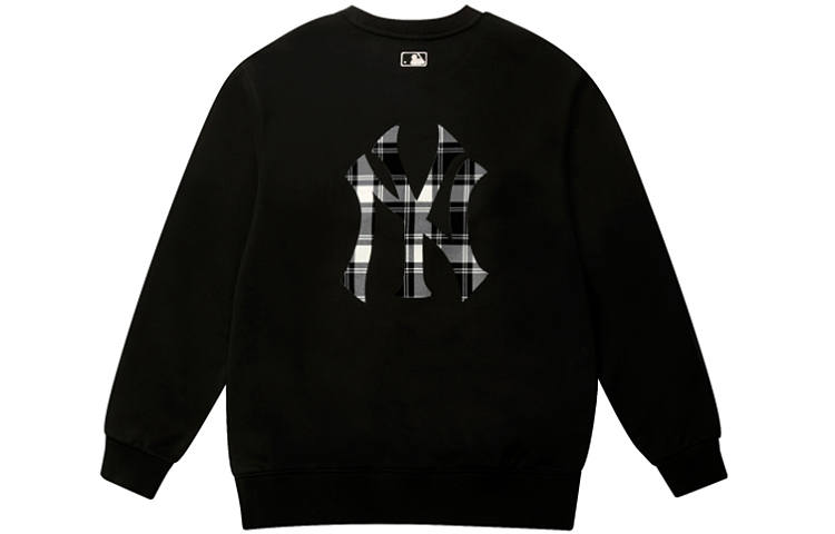 MLB New York Yankees Sweatshirts Unisex Black Crew Neck Moderate Regular