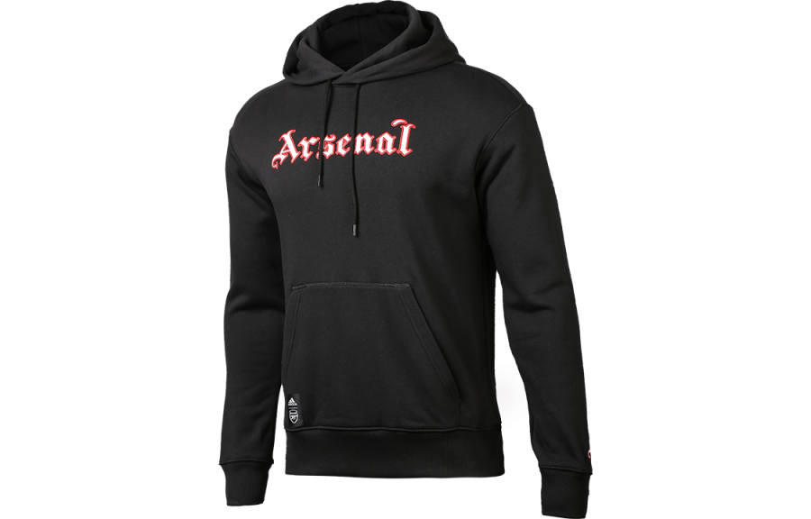Adidas Adidas Arsenal Sweatshirts Men's Black Hooded Moderate Regular