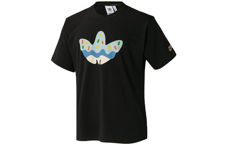 Adidas Originals X Melting Sadness Melting Sadness T Shirts Unisex Black Crew Neck Moderate Straight Fit