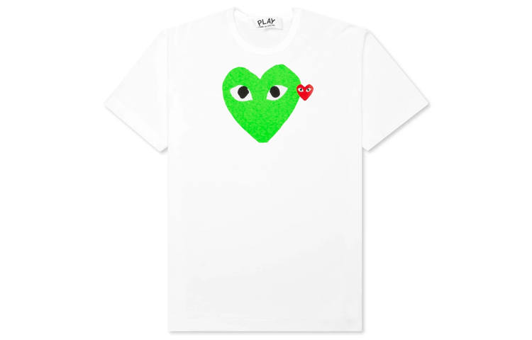 CDG Play Comme Des Garcons Play Red Emblem Heart T shirt