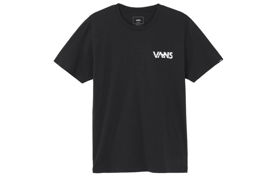 Vans T Shirts Men's Black Crew Neck Moderate Straight Fit