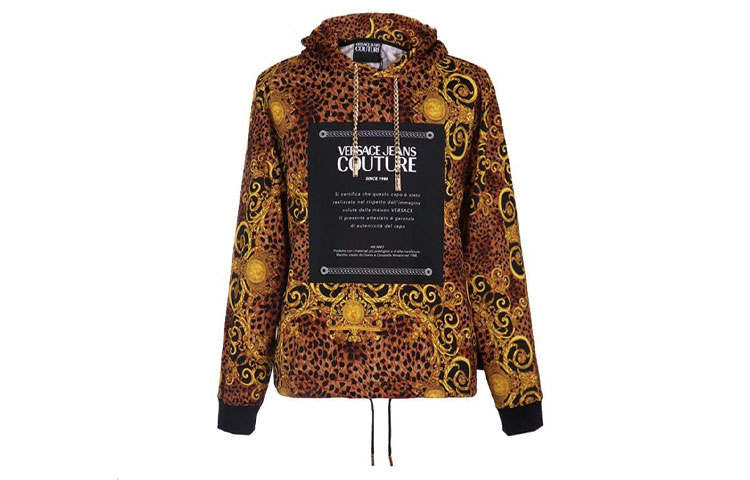 VERSACE JEANS COUTURE Hooded Sweatshirt Men's Black