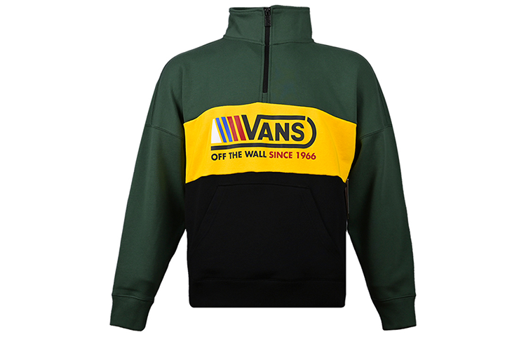 Vans Vans Sweatshirts Men's Green Stand Collar Moderate Regular