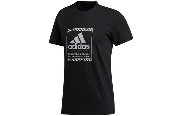 Adidas Adidas T Shirts Men's Black Crew Neck Moderate Straight Fit