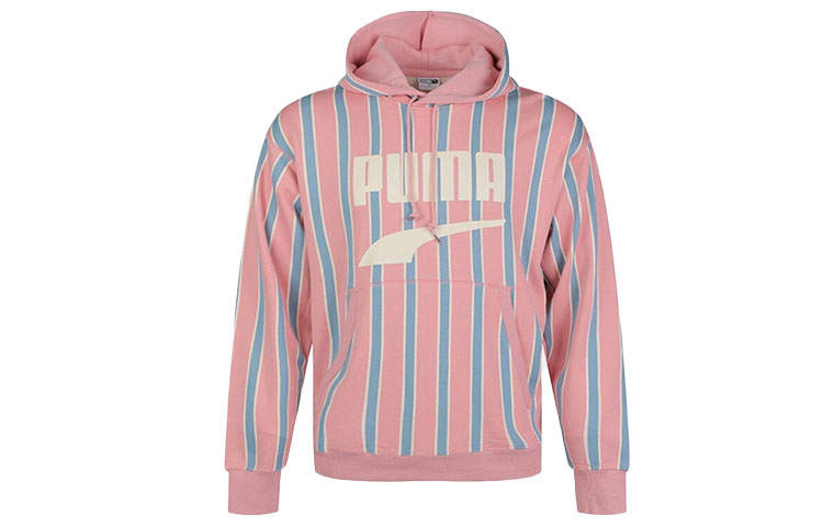 PUMA Sweatshirts Men's Pink Hooded Moderate Regular