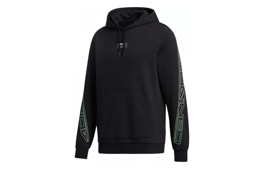 Adidas Neo Sweatshirts Men's Black Hooded Moderate Regular