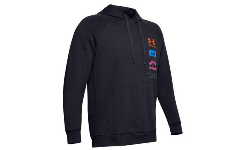 Under Armour Sweatshirts Men's Black Hooded Moderate Regular