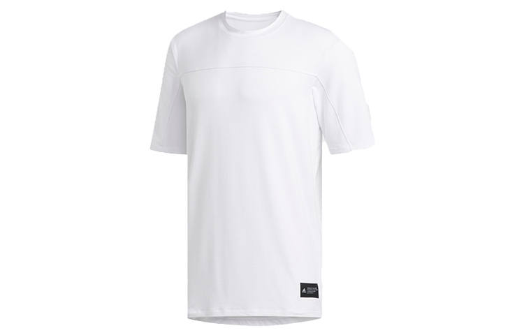 Adidas Adidas T Shirts Men's White Crew Neck Moderate Straight Fit