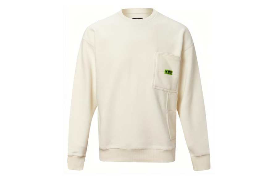 Converse Converse Sweatshirts Men's Beige Crew Neck Moderate Regular