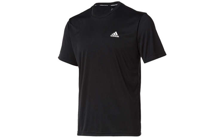 Adidas Adidas T Shirts Men's Black Crew Neck Moderate Straight Fit