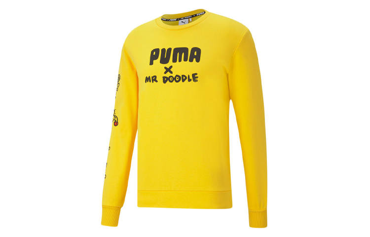 PUMA PUMA Sweatshirts Men's Lemon Crew Neck Moderate Regular