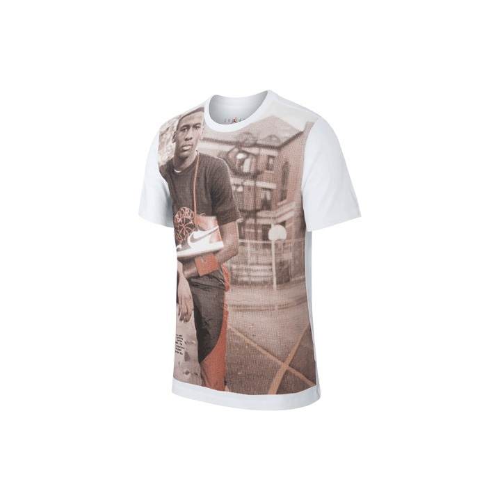 Jordan Jordan Air Jordan 1 T Shirts Men's White Crew Neck Moderate Straight Fit