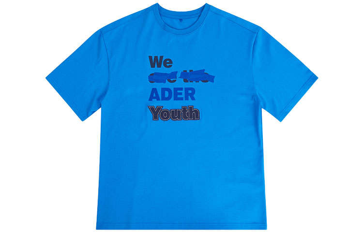 ADER ERROR ADER ERROR T Shirts Unisex Blue Crew Neck Moderate Straight Fit