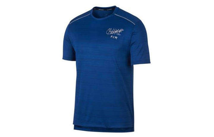 Nike Nike T Shirts Men's Blue Crew Neck Moderate Straight Fit