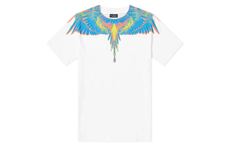 Marcelo Burlon T Shirts Men's White Crew Neck Moderate Straight Fit