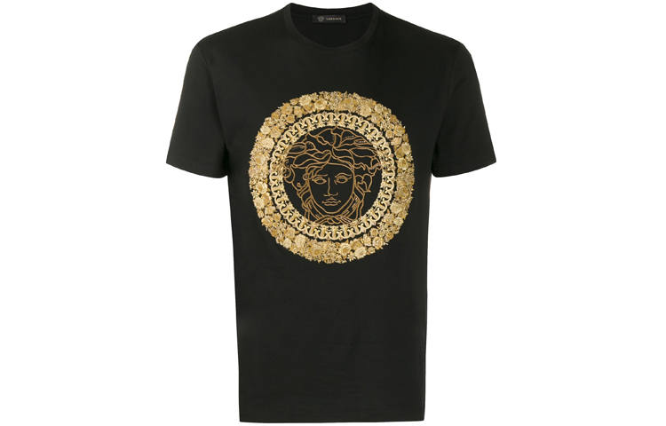 VERSACE T Shirts Men's Crew Neck Moderate Straight Fit