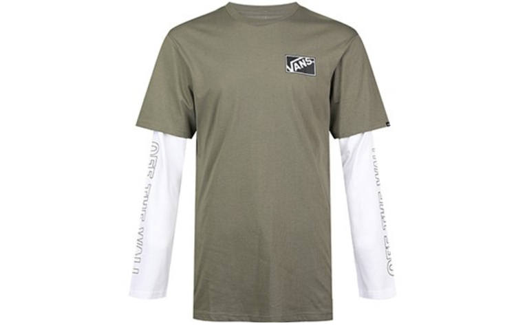 Vans T Shirts Men's Dark Green Crew Neck Moderate Other