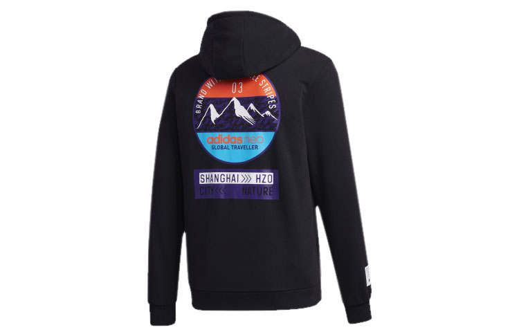 Adidas Neo Sweatshirts Men's Black Hooded Moderate Regular