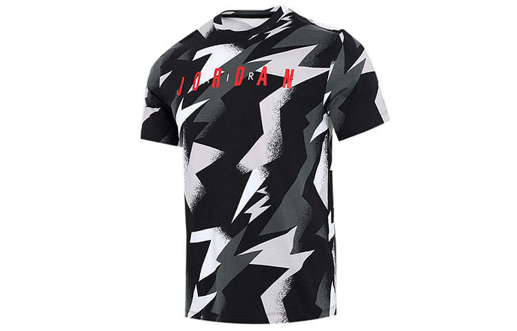 Jordan Jordan T Shirts Men's Black Crew Neck Moderate Straight Fit