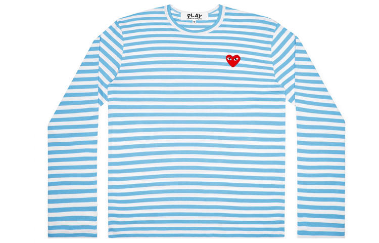 CDG Play Comme Des Garcons Play Pastelle Striped L/S T shirt