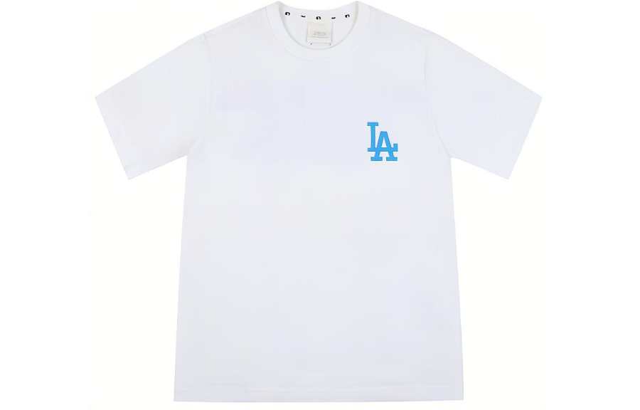 MLB Los Angeles Dodgers T Shirts Unisex White Crew Neck Moderate Straight Fit