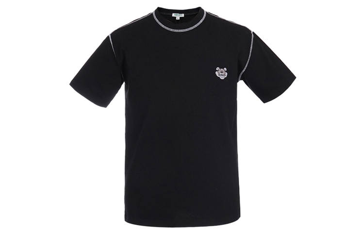 KENZO T Shirts Men's Black Crew Neck Moderate Straight Fit