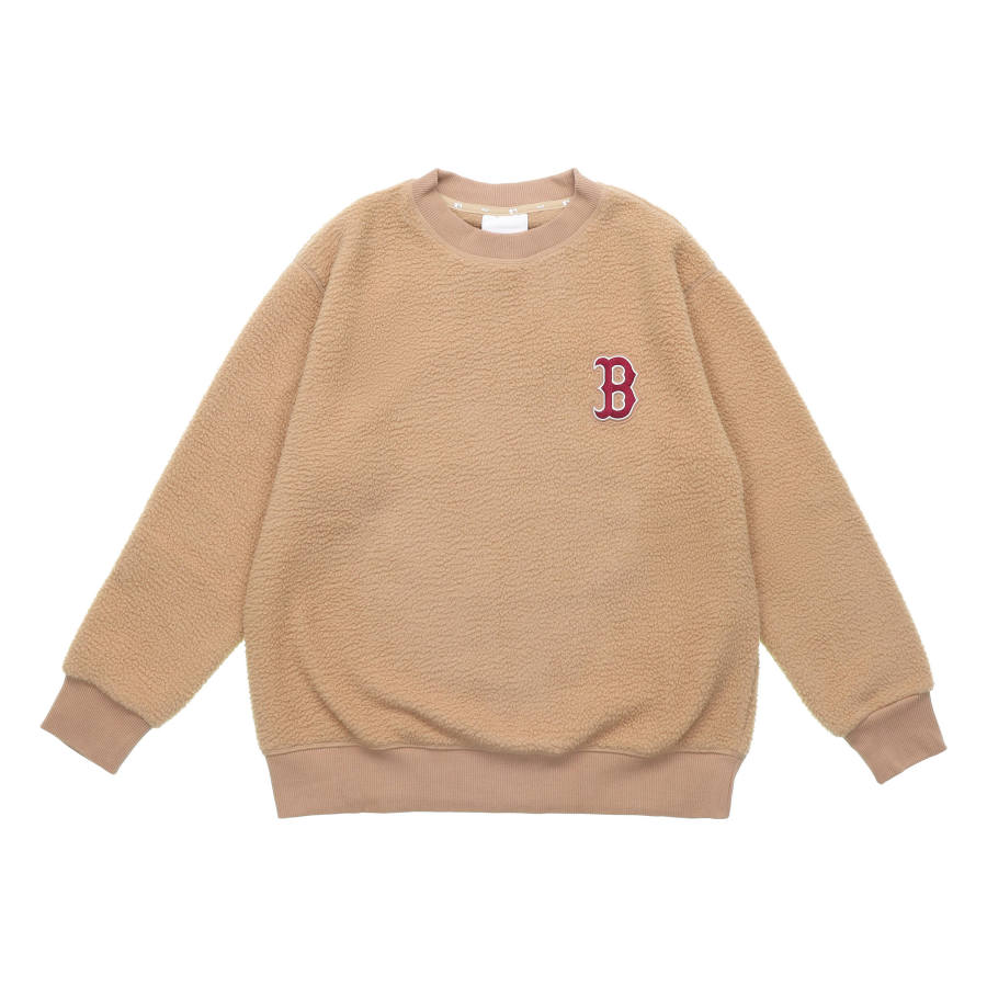 MLB MLB Base Logo Sweatshirts Unisex Brown Crew Neck Moderate Regular