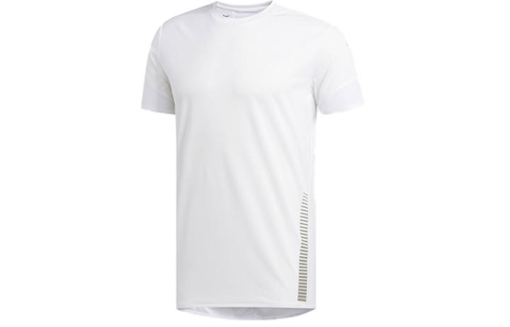 Adidas Adidas T Shirts Men's White Crew Neck Moderate Straight Fit