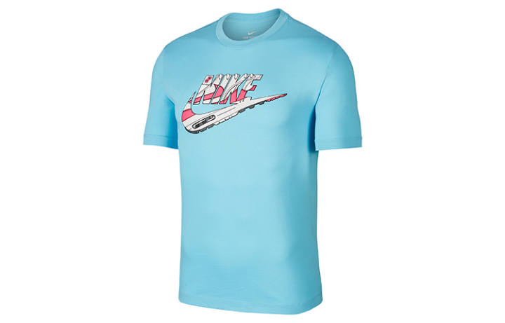Nike Nike T Shirts Men's Blue Crew Neck Moderate Straight Fit
