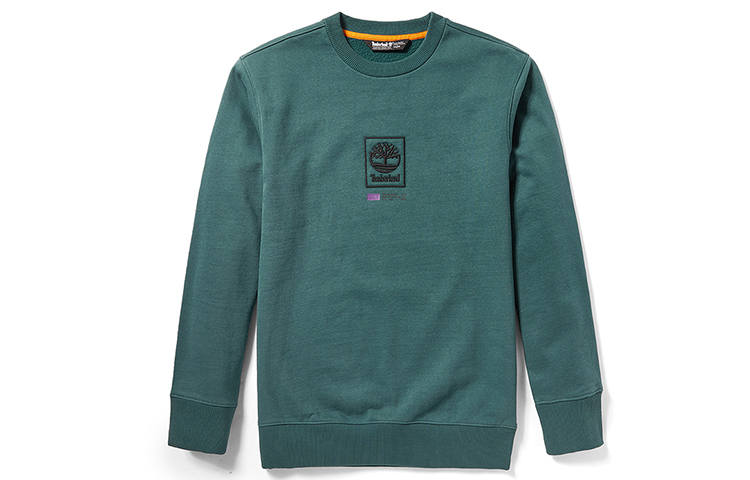 Timberland Sweatshirts Men's Atlantic Green Crew Neck Moderate Regular