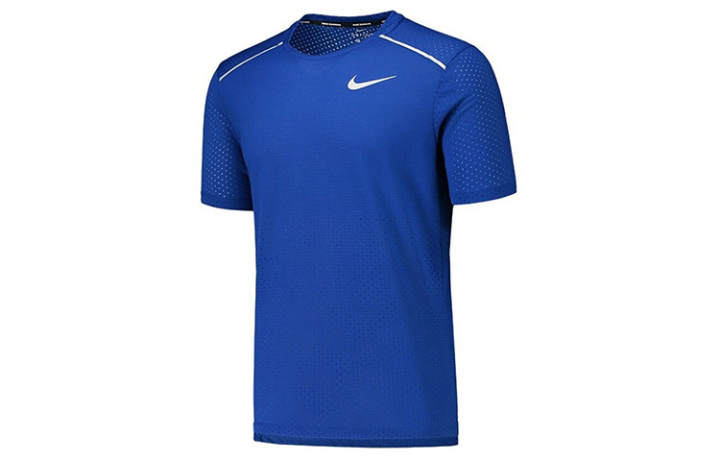 Nike Nike T Shirts Men's Blue Crew Neck Moderate